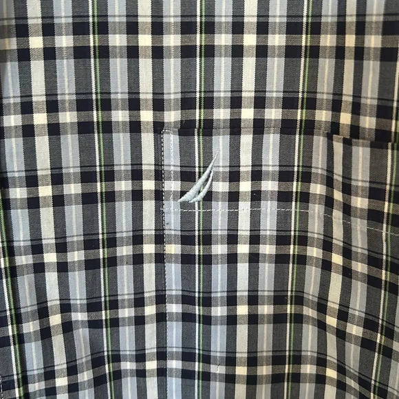 Nautica Men's Blue Plaid Shirt - Picture 3 of 5